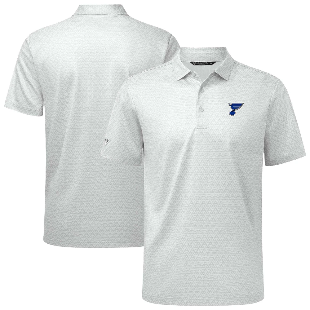 Polo System Insignia Core blanc pour homme de Levelwear des Blues St. Louis