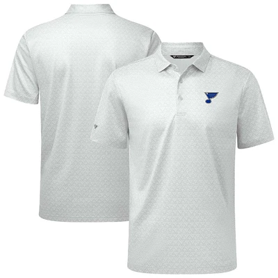 Polo System Insignia Core blanc pour homme de Levelwear des Blues St. Louis