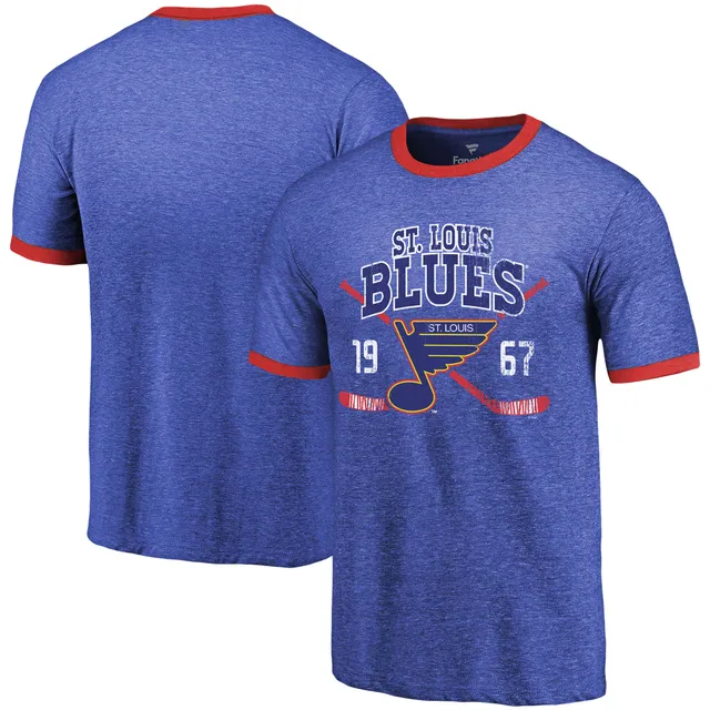 Men's Majestic Threads Light Blue St. Louis Cardinals Throwback Logo  Tri-Blend T-Shirt
