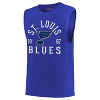 Men's Majestic Threads Blue St. Louis Blues Softhand Muscle Tank Top