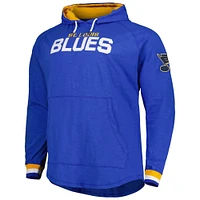 Men's Mitchell & Ness Blue St. Louis Blues Big Tall Legendary Raglan Pullover Hoodie