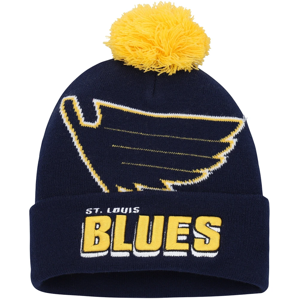 Men's Fanatics Branded Navy St. Louis Blues Team Cuffed Knit Hat with Pom -  OSFA