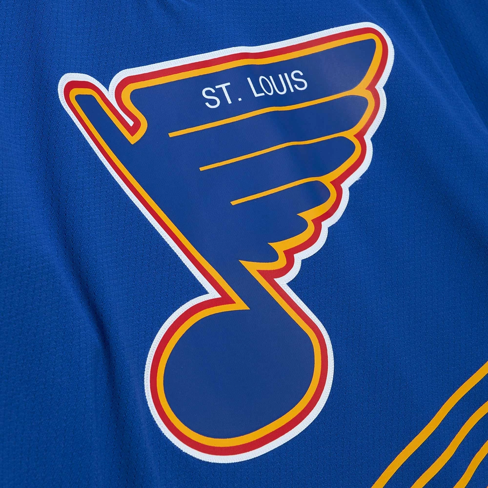 Maillot de joueur la ligne bleue Mitchell & Ness Brett Hull bleu St. Louis Blues 1995/96 pour hommes