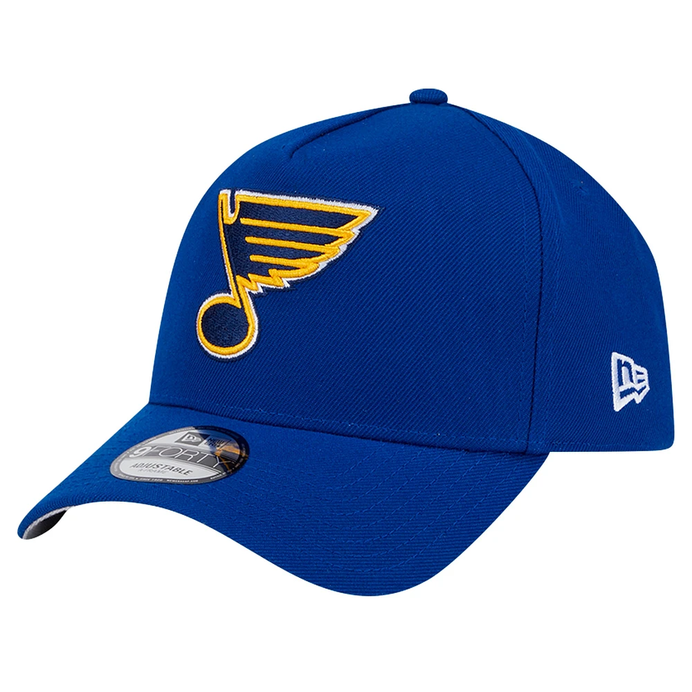 Men's New Era  Blue St. Louis Blues Core A-Frame 9FORTY Adjustable Hat