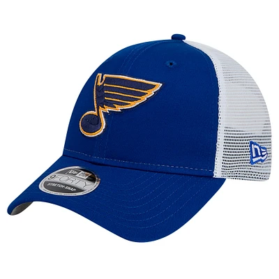 Casquette camionneur 9SEVENTY extensible à boutons-pression bleue St. Louis Blues de New Era pour homme