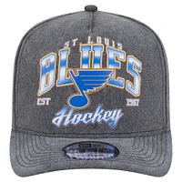 Men's New Era  Charcoal St. Louis Blues Throwback Washed A-Frame Pre-Curved 9FIFTY Snapback Hat