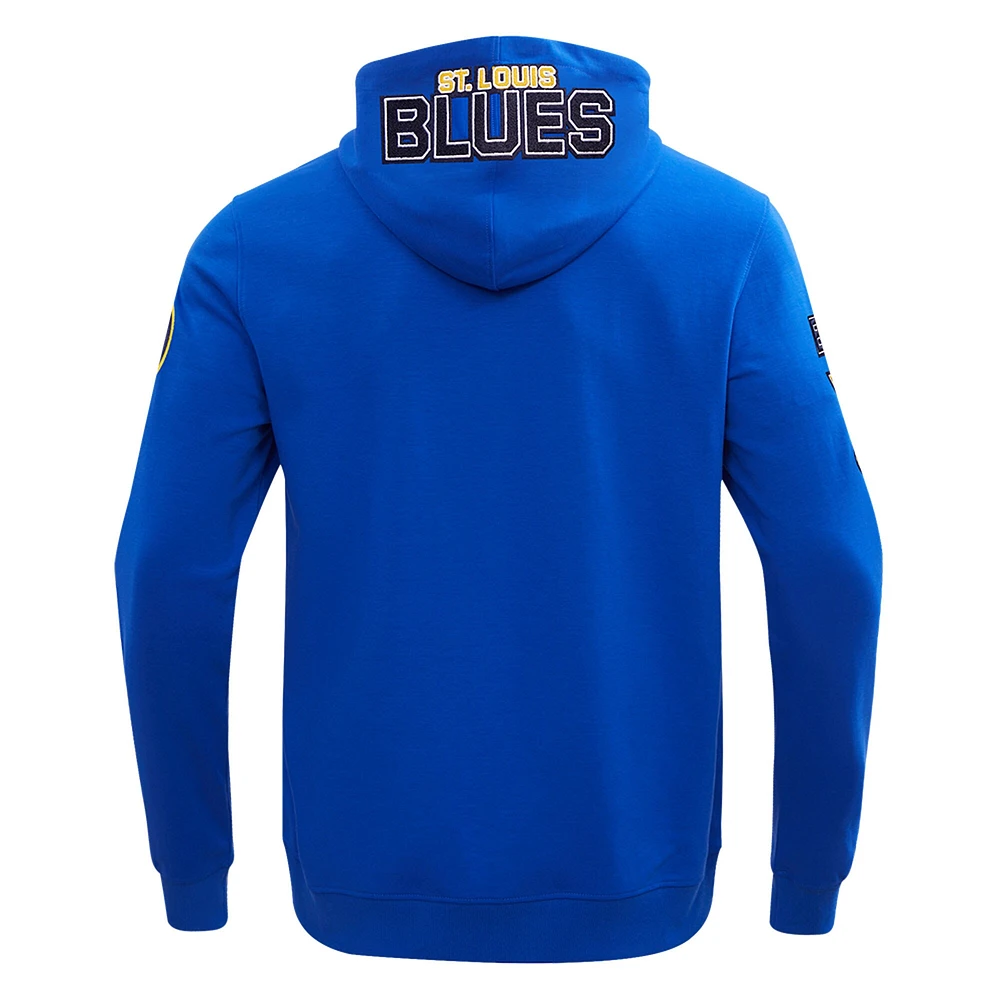 Veste à capuche entièrement zippée Pro Standard Blues St. Louis Classic Chenille pour hommes