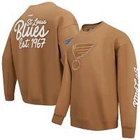 Men's Pro Standard  Brown St. Louis Blues Paint the City Pullover Sweatshirt