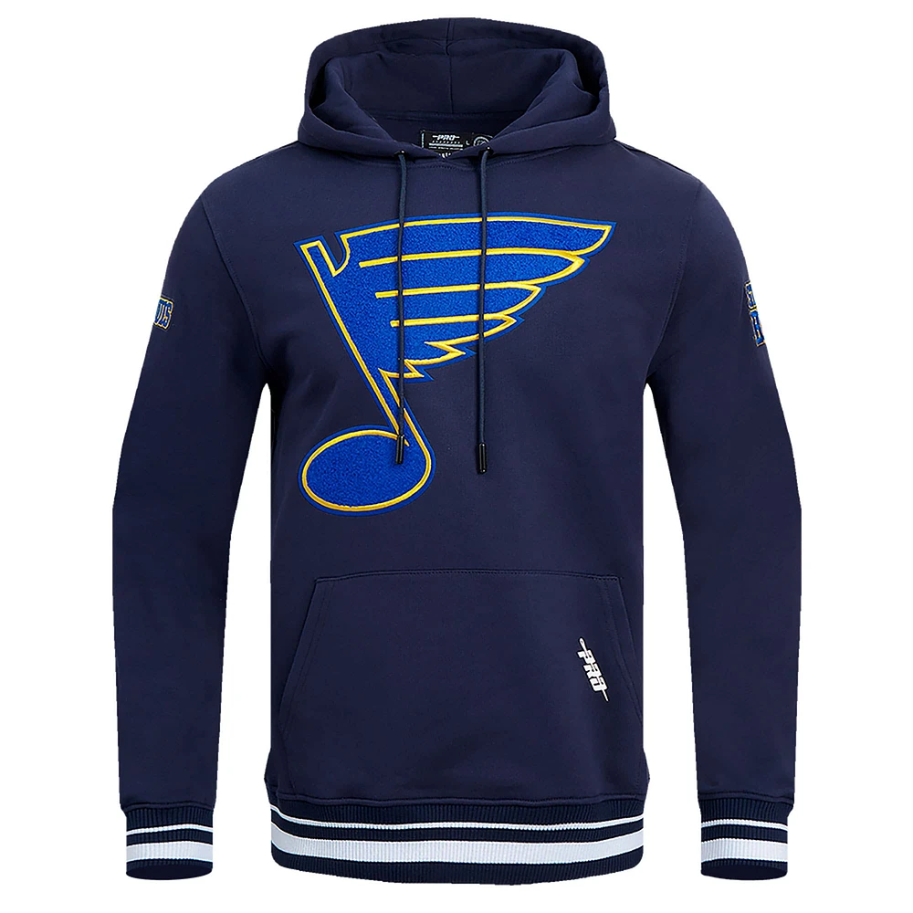 Sweat à capuche en polaire classique rétro Pro Standard bleu marine St. Louis Blues pour hommes