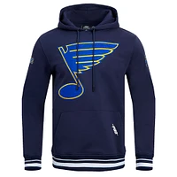 Men's Pro Standard Navy St. Louis Blues Retro Classic Fleece Pullover Hoodie