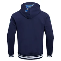 Men's Pro Standard Navy St. Louis Blues Retro Classic Fleece Pullover Hoodie