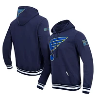 Men's Pro Standard Navy St. Louis Blues Retro Classic Fleece Pullover Hoodie