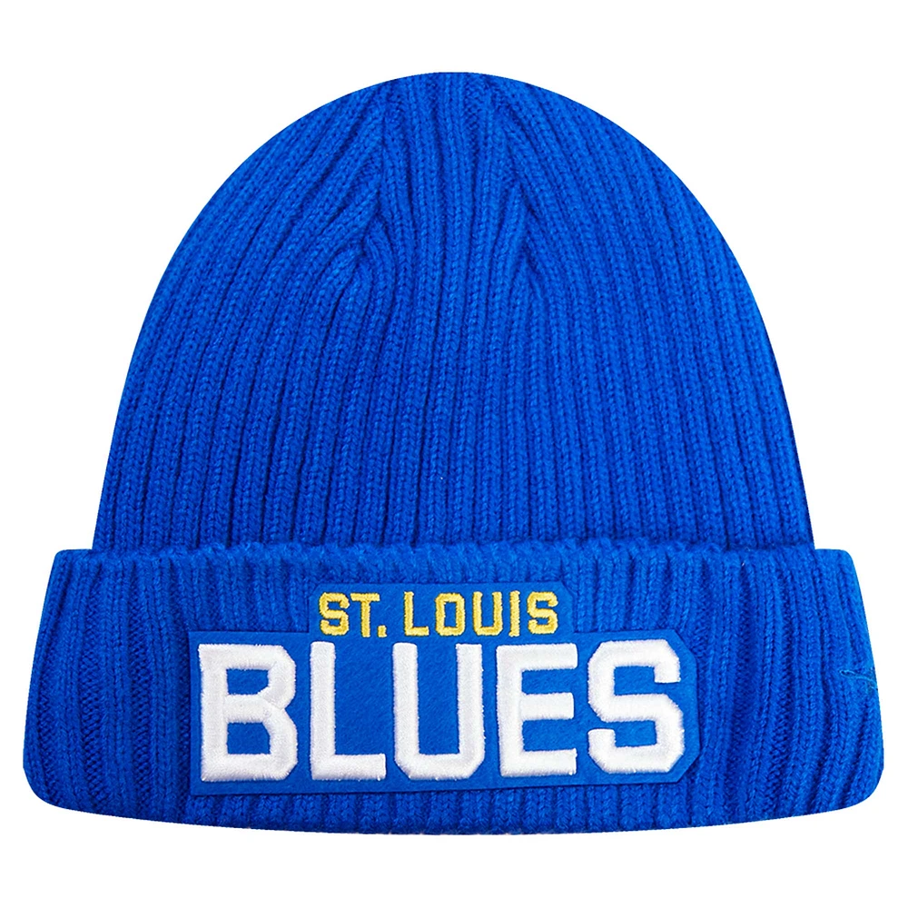 Bonnet en tricot à revers Pro Standard Royal St. Louis Blues Classic Core pour hommes