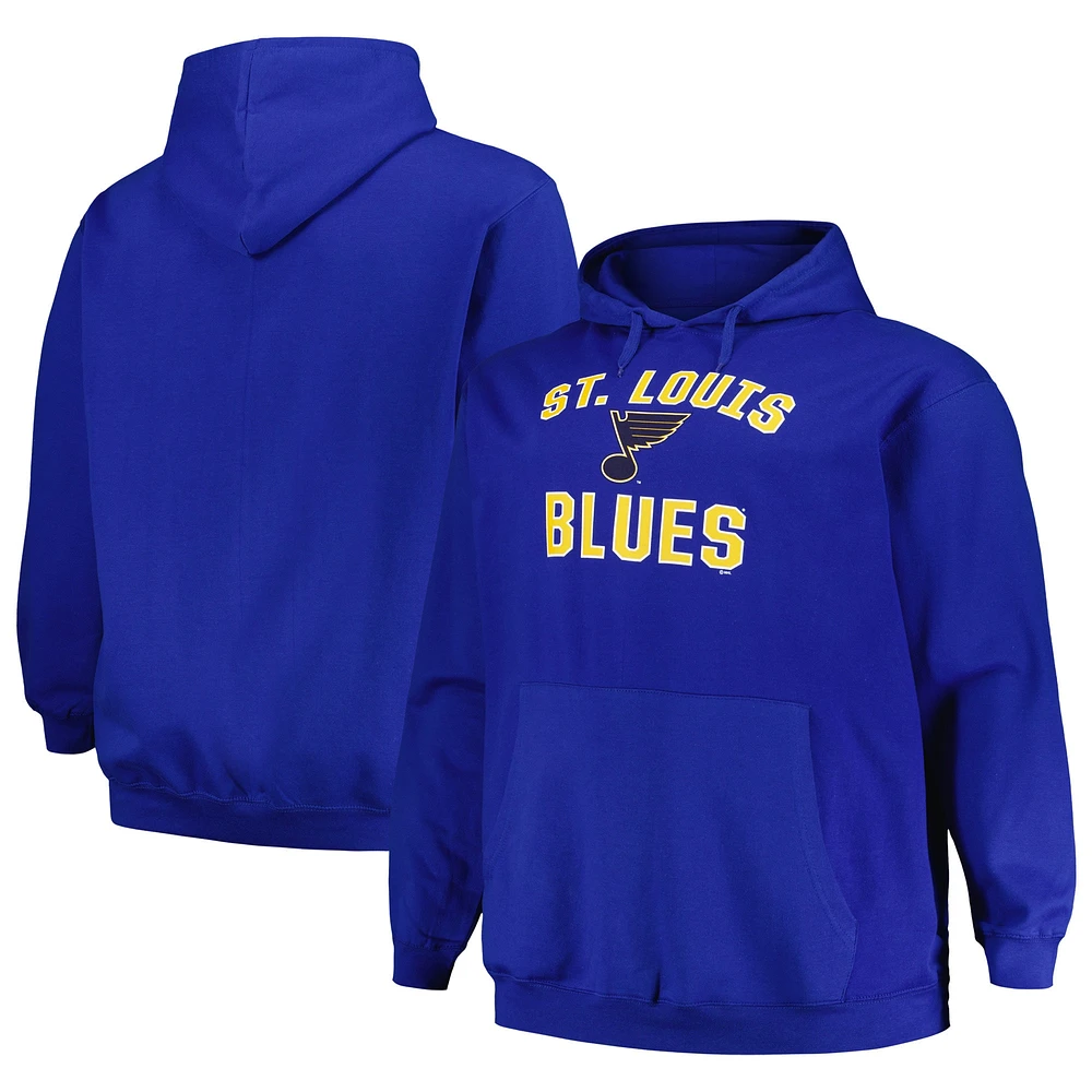 Sweat à capuche pour homme Profile Blue St. Louis Blues Big & Tall Arch Over Logo