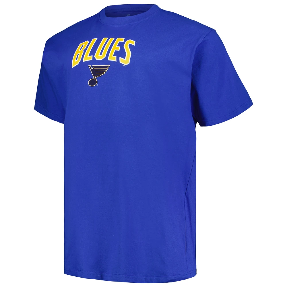 Men's Profile Blue St. Louis Blues Big & Tall Arch Over Logo T-Shirt