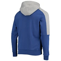 Men's Starter Blue/Navy St. Louis Blues Playoffs Color Block Full-Zip Hoodie