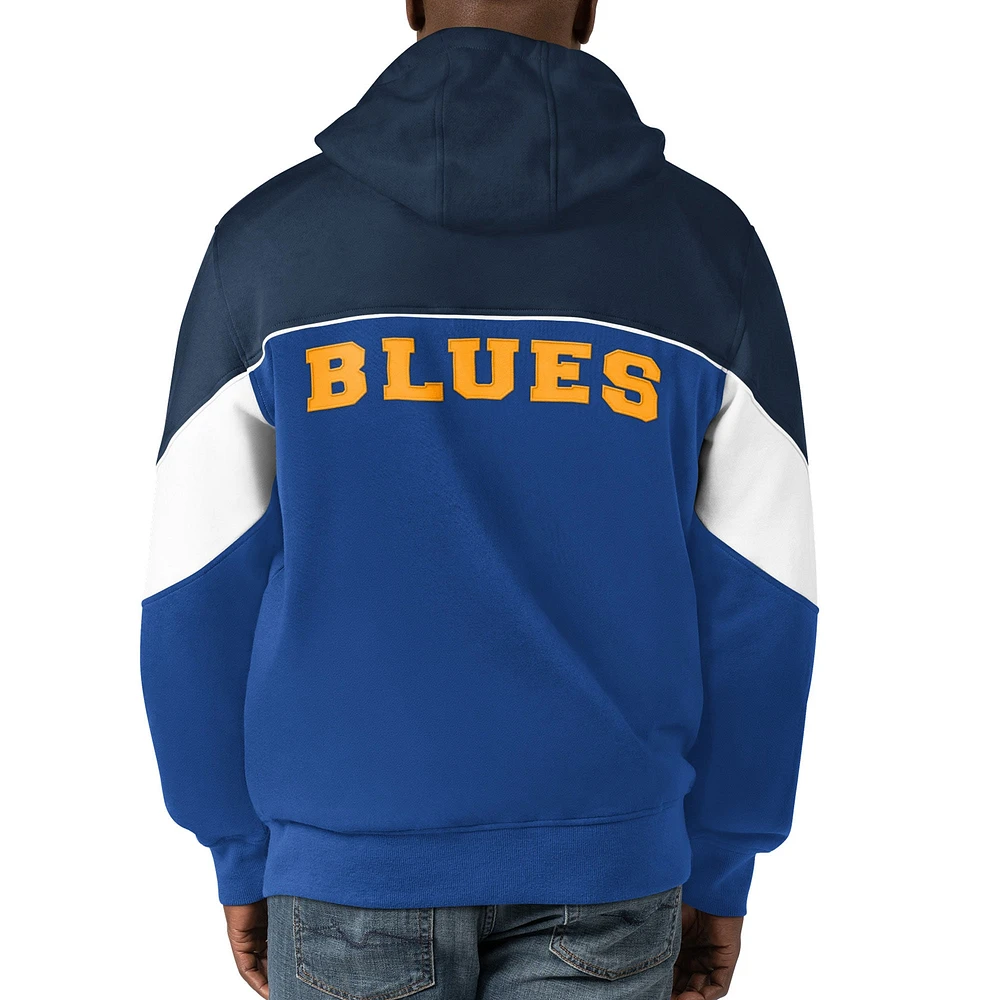 Sweat à capuche entièrement zippé Power Forward pour hommes, bleu/marine, St. Louis Blues