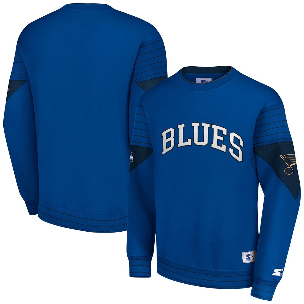 Sweat-shirt Starter Blue St. Louis Blues Faceoff pour hommes