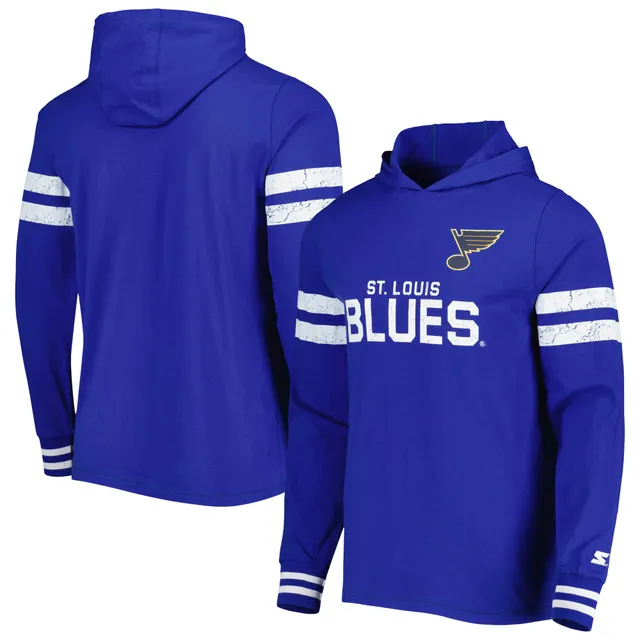 St. Louis Blues adidas Team Long Sleeve Quarter-Zip Hoodie T-Shirt