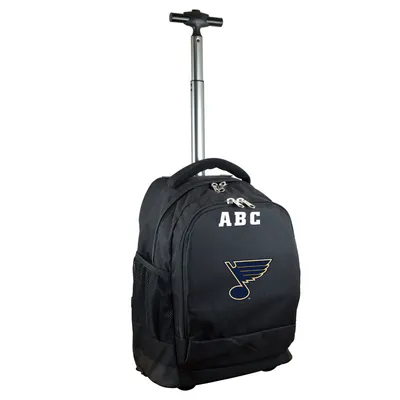 St. Louis Blues MOJO 19'' Personalized Premium Wheeled Backpack - Black