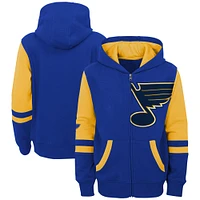 Preschool  Blue St. Louis Blues Face Off Full Zip Hoodie