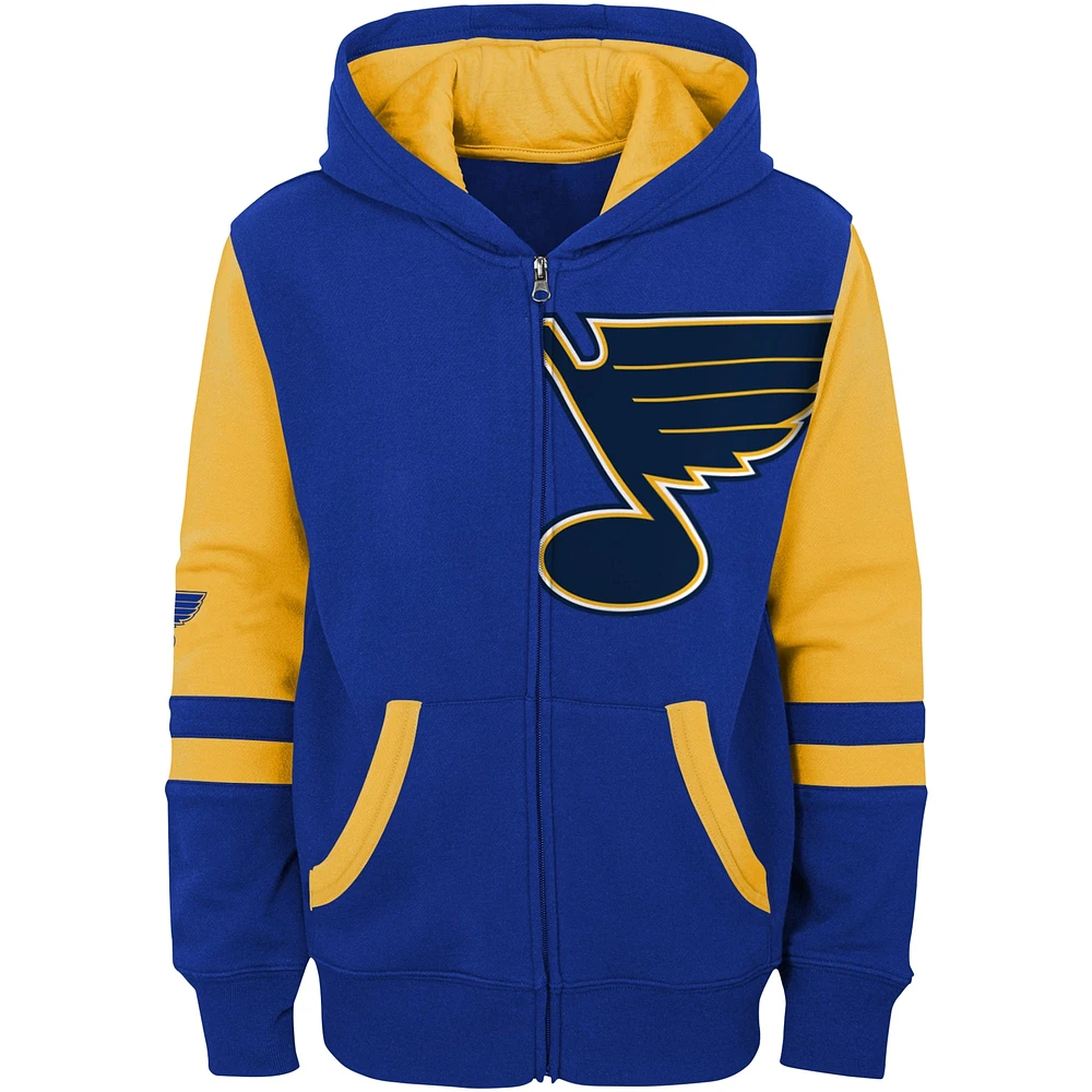 Preschool  Blue St. Louis Blues Face Off Full Zip Hoodie