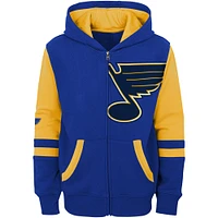 Preschool  Blue St. Louis Blues Face Off Full Zip Hoodie