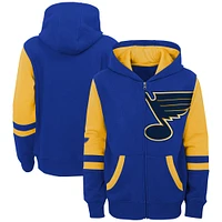 Preschool  Blue St. Louis Blues Face Off Full Zip Hoodie