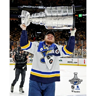 Robert Thomas St. Louis Blues Unsigned 2019 Stanley Cup Champions Raising Photograph