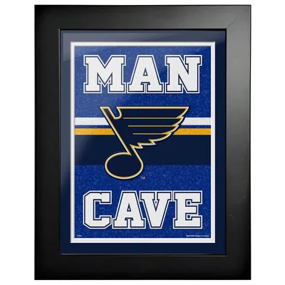 St. Louis Blues - 'uvre d'art encadrée Man Cave 12'' x 16''