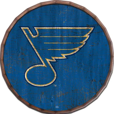 St. Louis Blues 24" Cracked Color Barrel Top Sign