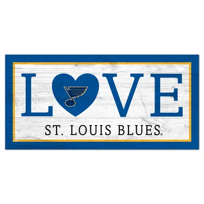 St. Louis Blues 6'' x 12'' Team Love Sign