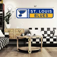 St. Louis Blues - 90'' x 23'' Logo de l'équipe Sticker mural repositionnable