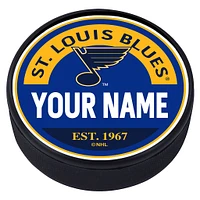 St. Louis Blues - Personalized Block Textured Puck