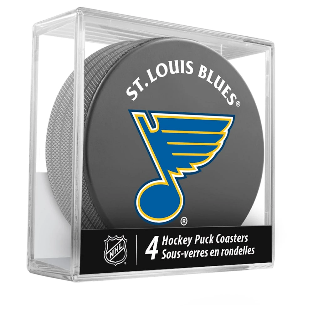 The Sports Vault St. Louis Blues Four-Piece Puck Coaster Set