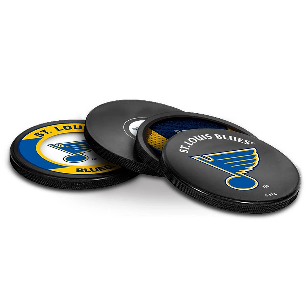 The Sports Vault St. Louis Blues Four-Piece Puck Coaster Set