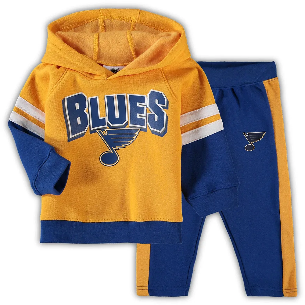 St. Louis Blues Youth Unrivaled Pullover Hoodie - Gold/Blue