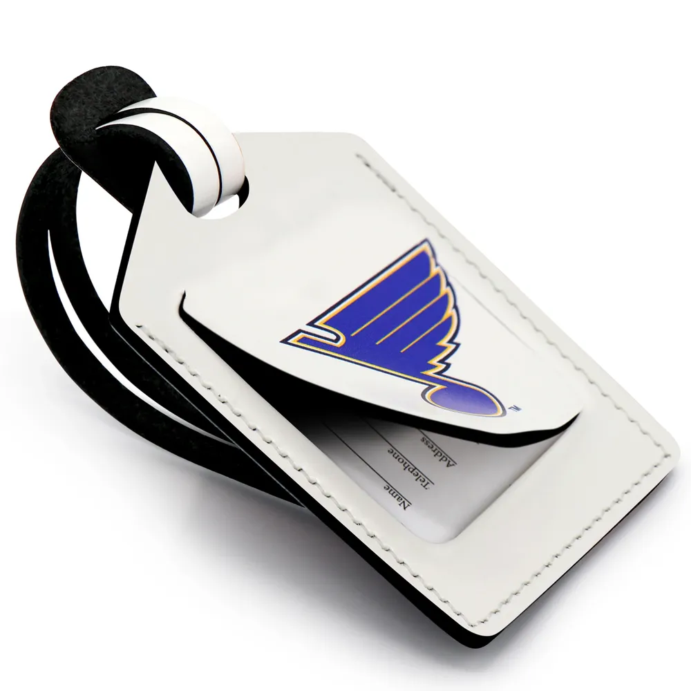 Leather Treaty White St. Louis Blues Personalized Leather Luggage Tag