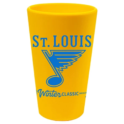 WinCraft St. Louis Blues 2025 Classique d'hiver de la LNH 16oz. Verre à pinte en silicone