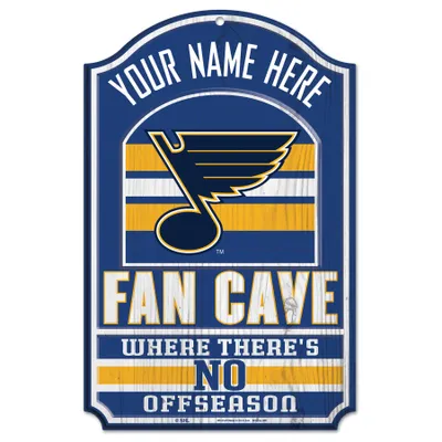 St. Louis Blues WinCraft Personalized 11'' x 17'' Fan Cave Wood Sign