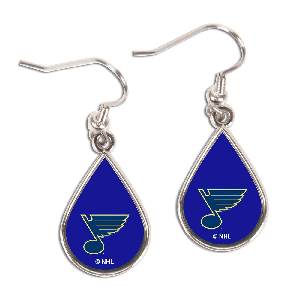 WinCraft St. Louis Blues Boucles d'oreilles pendantes en forme de larme