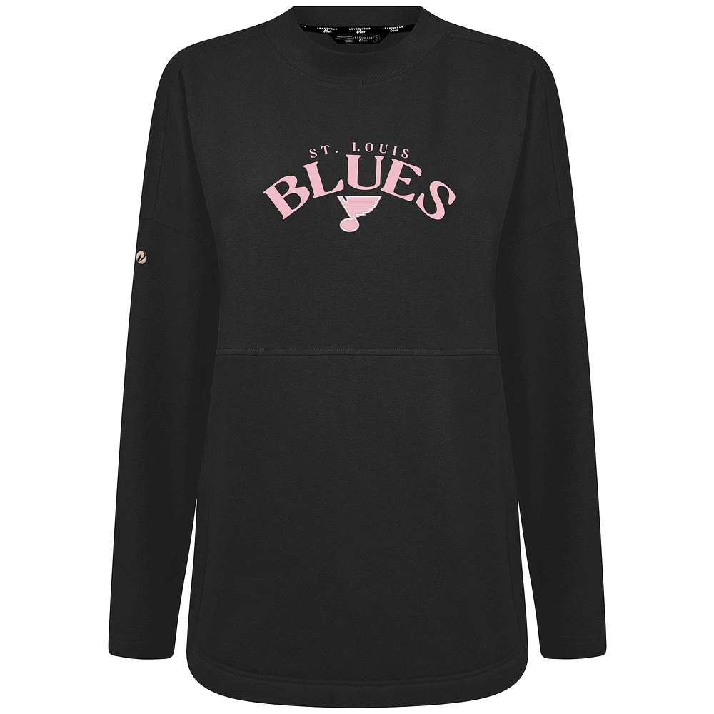 Women's Levelwear St. Louis Blues Mother's Day Beaudry Arched Pullover Sweatshirt