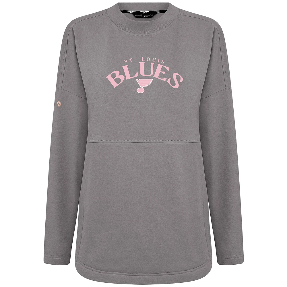 Sweat-shirt à col roulé pour femme St. Louis Blues Gris Beaudry Fête des Mères Levelwear