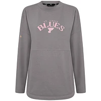 Sweat-shirt à col roulé pour femme St. Louis Blues Gris Beaudry Fête des Mères Levelwear