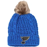 Bonnet en tricot à revers Meeko '47 Royal St. Louis Blues pour femmes avec pompon