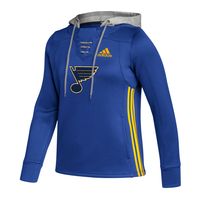 Women's adidas Blue St. Louis Blues Skate Lace Primeblue Team Pullover Hoodie