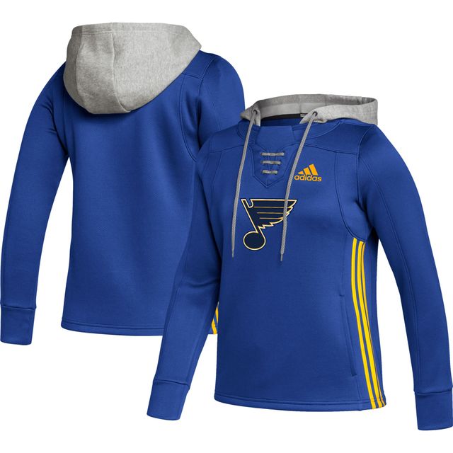 Sweat à capuche adidas Blue St. Louis Blues Skate Lace Primeblue Team pour femmes