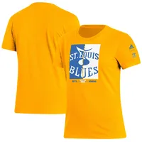 T-shirt adidas Gold St. Louis Blues Reverse Retro 2.0 Playmaker pour femme