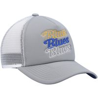 Women's adidas Gray/White St. Louis Blues Foam Trucker Snapback Hat