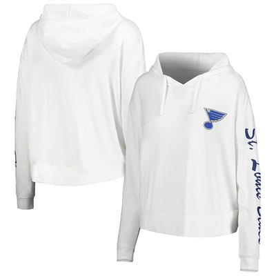 Women's Concepts Sport Cream St. Louis Blues Accord Hacci Long Sleeve Hoodie T-Shirt